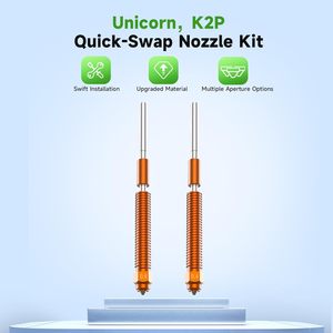 Kit de Accesorios para Impresora 3D Creality K2 Plus, Boquillas de Cobre con Punta de Acero de 0.4mm de Intercambio Rápido, Aleación de Titanio de 2 Piezas de Alto Flujo Unicorn - Product Image 6