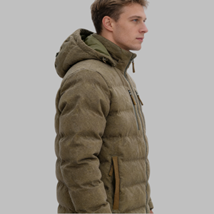<span class=keywords><strong>Veste</strong></span> d'hiver pour homme, 100% polyester, tissu mélangé enduit, duvet de canard blanc, imperméable, coupe-vent, fermeture éclair, capuche, pour l'extérieur - Product Image 4