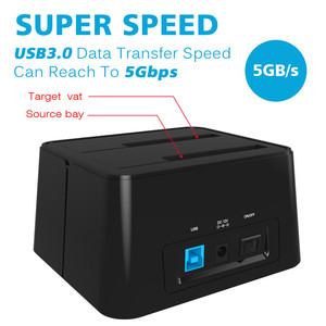 Siêu Tốc Độ USB 3.0 Bên Ngoài Ổ Đĩa Cứng Dock 3.5 "2.5 Bên Ngoài HDD SSD 2 Bay Docking Station SATA - Product Image 4