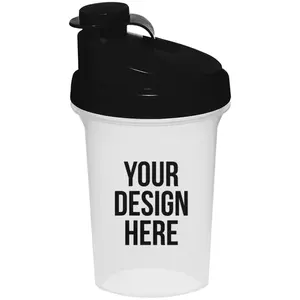 Bouteille d'eau de sport noire portable de 16oz sans BPA pré-entraînement Shaker Cup <span class=keywords><strong>Protein</strong></span> Mix Ball Anti-fuite GYM Cup pour les entraînements d'été - Product Image 1