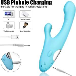 Masturbador Feminino Adulto com Funções de Massagem AV, Vibrador de Silicone Macio, 100% à Prova d'Água IPX7, Recarregável via USB, Azul 8 - Product Image 4