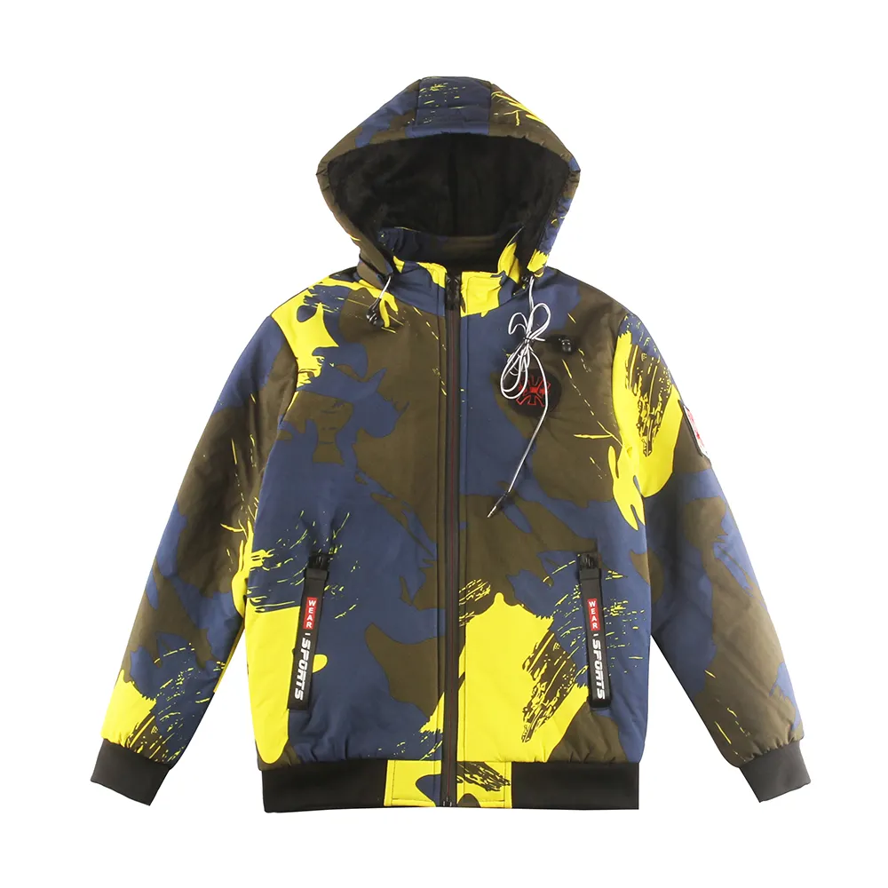 Stockpapa Liquidation warm winter costs Stock 3 color camo jackets Junior Boy's outdoor coats