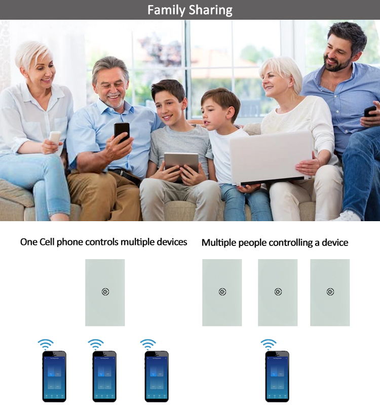 16A 3500W Tuya APP Wireless WIFI Remote Control Wall Switch Panel for Boiler and Water Heater touch switch with alexa