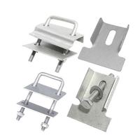 Support de fixation pour panneaux solaires photovoltaïques en acier inoxydable galvanisé, cuivre, anti-corrosion, durable, à un ou deux trous