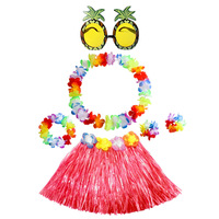 Jupe hawaïenne Hula marron couleur bonbon, jupe hawaïenne en herbe, jupe hula en raphia, fournitures de fête de carnaval, Luau, spectacle de danse