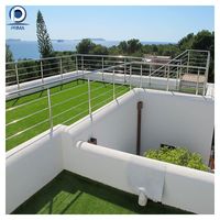 Système de garde-corps rond sur mesure en acier inoxydable, aluminium et acier au carbone pour escaliers intérieurs et extérieurs