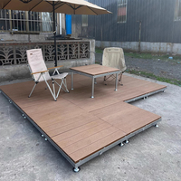 Plateforme de terrasse en acier galvanisé durable, imperméable et antidérapante, préfabriquée en WPC, directement de l'usine, pour la maison