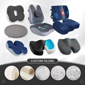 Bewalker mùa hè làm mát Gel tăng cường bộ nhớ bọt chống trượt Coccyx Ghế văn phòng miếng đệm chỉnh hình Gel Ghế đệm - Product Image 5