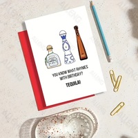 Tarjeta de Felicitación de Cumpleaños con Tema de Tequila Divertido y Personalizado