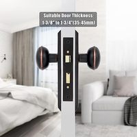 Ensemble de serrures à mortaise noires de style antique et vintage pour portes intérieures avec clés, poignées de portes et fenêtres, serrure intelligente pour portes