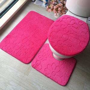 Embossed Foam Pebbles Shape Bathroom Rug Set Affordable Customised Carpet Polyester <strong>Soft</strong> Toilet Multifunctional <strong>Floor</strong> <strong>Mat</strong> - Product Image 6