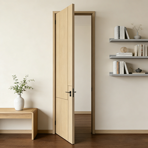 Puerta Interior de Roble <span class=keywords><strong>Roca</strong></span> No.5 6203 con Acabado en Grano de Roble, Puerta de Dormitorio Moderna y Sencilla, Silenciosa y Ecológica - Product Image 2