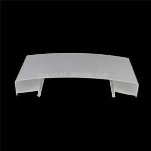 Big Polycarbonate Extrusion Diffuser For Led Train Light Cover Profile Shade Cover 260mm Wide Milky
