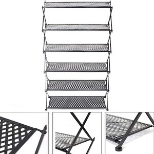 Marrone 6 Tiers Pieghevole di Grandi Dimensioni In Metallo Moderna <span class=keywords><strong>Scarpe</strong></span> Rack Organizer Ingresso <span class=keywords><strong>Scarpe</strong></span> di Stoccaggio Scaffale risparmio di Spazio <span class=keywords><strong>Scarpe</strong></span> Basamento di sostegno Del - Product Image 6