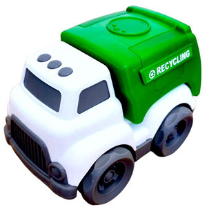 Camión de Basura de Juguete para Niños, Vehículo de Reciclaje, Camión de Servicio Urbano, Camión de Juego de Plástico Duradero con Malla - Product Image 1
