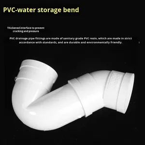 Accesorios de Tubería de <span class=keywords><strong>PVC</strong></span> Antiolor, <span class=keywords><strong>Codo</strong></span> en Forma de S y Curva en Forma de P con Tapa de Inspección para Tubos de Plástico de 50, 75 y <span class=keywords><strong>110</strong></span> mm - Product Image 4