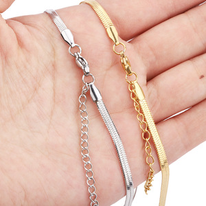สแตนเลสสตีลสร้อยคองู 3 มม. สร้อยคอแบบ unisex สีทองสีเงินสร้อยคอกระดูกไหปลาร้าของขวัญเครื่องประดับ H1245 - Product Image 2