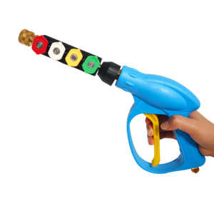 Pistolet de lavage haute pression 4-en-1 en promotion avec 4 buses en laiton et verrouillage du déclencheur pour voiture, SUV et arrosage de jardin - Product Image 4