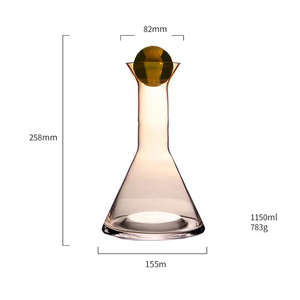 STOCK <span class=keywords><strong>Carafe</strong></span> <span class=keywords><strong>en</strong></span> <span class=keywords><strong>Verre</strong></span> Plaquée Cristal Couleur Chaude, Pichet d'Eau et Bouilloire <span class=keywords><strong>avec</strong></span> <span class=keywords><strong>Couvercle</strong></span> - Product Image 5