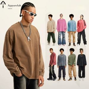 <span class=keywords><strong>Abbigliamento</strong></span> <span class=keywords><strong>uomo</strong></span> 2025 American Fashion Brand <span class=keywords><strong>Retro</strong></span> abiti lavati da <span class=keywords><strong>uomo</strong></span> in puro cotone 270G t-shirt a maniche lunghe da <span class=keywords><strong>uomo</strong></span> t-shirt da <span class=keywords><strong>uomo</strong></span> - Product Image 1