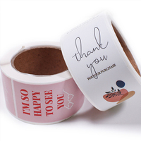 Autocollant de remerciement personnalisable imperméable anti-contrefaçon pour scrapbooking, étiquette adhésive découpée sur mesure en papier avec logo et motif de dessin animé