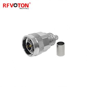 Chất lượng cao 75 Ohm solderless RF nối N loại nam cắm thẳng RF đồng trục nối uốn <span class=keywords><strong>RG59</strong></span> cáp nối - Product Image 2