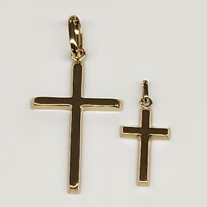 Japanese 18K Solid <b>Gold</b> Small Luxury <b>Cross</b> Jewelry Charm High-gloss Finish 2mm Thickness for Religious Ceremonies - Product Image 4