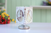 Caja de Música Giratoria Creativa de 5 Pulgadas con Marco de Fotos de PVC, Marco de Fotos para Boda