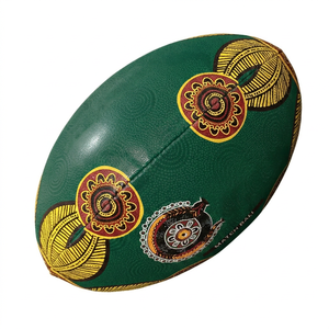 Custom Branded Rugby Balls Full Color Printed Rubber <b>Machine</b> <b>Stitched</b> Training Rugby Ball with Custom Logo for Team Sports Match - Product Image 1