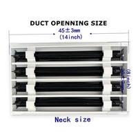 Grille de ventilation décorative moderne 14x8'' blanche pour climatiseur, diffuseur linéaire standard à fentes pour plafond, murs et sols