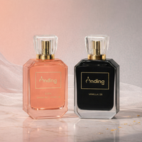 Flacon de parfum vide en verre de luxe 100 ml, élégant, avec col cranté, impression personnalisée, par Anding Bulk Manufacturer