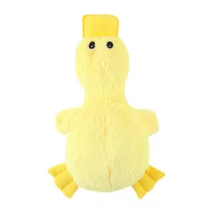 Plush Squeaker Puppies Toy No Stuffing Duck Crinkle Pet Dog Chew Toys with Soft Squeaker