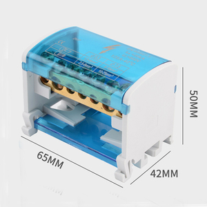 K207 nối nối hộp dây điện nối Din Rail khối thiết bị đầu cuối hộp điện <span class=keywords><strong>7</strong></span> cực lưỡng cực phân phối thanh 2*<span class=keywords><strong>7</strong></span> mét - Product Image 2
