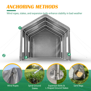 Waterproof Outdoor <b>Tent</b> with UV Protection and Tear-Resistant PE Fabric Rectangular Shelter for <b>Garden</b> Use - Product Image 5