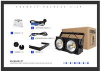 Aluminium blanc chaud et blanc froid 2in1 200W 2 yeux COB LED Audience Blinder Light pour scène
