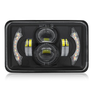 Phare LED 50 W 4x6 pouces avec feux de jour (DRL), clignotants, feux de route et de croisement, étanche, rectangulaire, compatible camions et voitures - Product Image 3