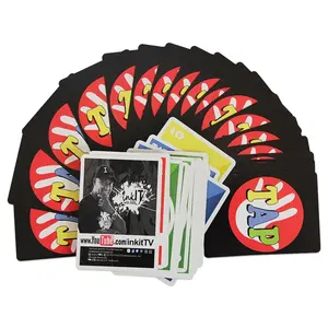 WJPC-venta al por mayor Gran tarjeta de plástico juego imprimible personalizado tarjetas de juego y caja