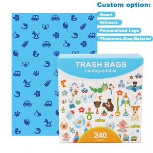 <b>Compostable</b> CustomSsize Box Packed Handle Disposable Pla Corn Starch Biodegradable Dog Doggy Pet Poop Waste Litter Bag - Product Image 2