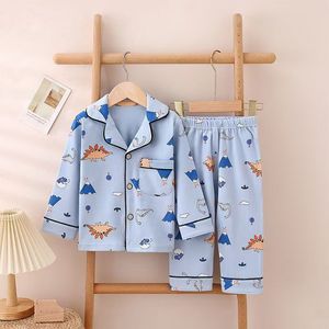 Nuovi Set <span class=keywords><strong>Pigiama</strong></span> Antibatterici con Stampa Animalier per Ragazzi e Ragazze 2025, Modello Lungo, 100% Cotone, Morbidi e Traspiranti, Abbigliamento per Casa - Product Image 5