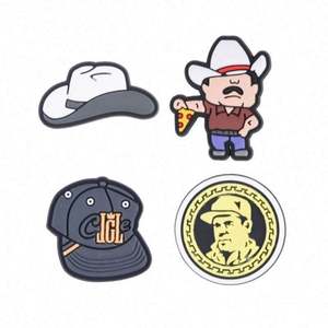 Homme Cowboy Animal Mignon Dessin Animé Sport Nourriture Fille Couleur Caractéristique <span class=keywords><strong>Type</strong></span> Mexicain Chaussure Charmes Décoration Clog Charm - Product Image 1