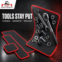 Dowell 3-teiliges Flexibles Magnetisches Werkzeugmatten-Set für Mechaniker mit Rutschfester PVC-Oberfläche für Garage und Autoreparatur