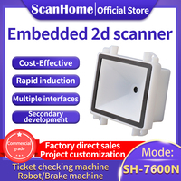 Escáner de Código de Barras Integrado ScanHome SH-7600-N, Sensor CMOS, Lector de Códigos QR, Interfaz USB RS232 TTL Wi-Fi 485 COM, Velocidad de Escaneo de 30F/S