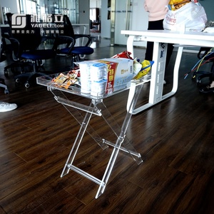 Table pliante moderne en acrylique pour présentoir de magasin, couleur personnalisable, vente en gros directe usine, pour salon - Product Image 4