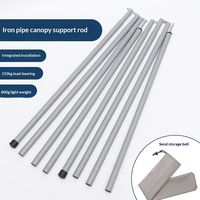 Tige de support pour auvent extérieur, accessoire de tente coupe-vent en tube de fer, support léger de 50 cm pour pique-nique, camping, pêche