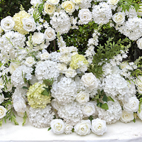 Élégant chemin de table blanc pur 1m pour centre de table, fleurs d'allée, amarante