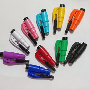 Marteau de sécurité en plastique Portable outil d'évacuation d'urgence brise-vitre multifonction avec coupe-ceinture de sécurité brise-verre de voiture - Product Image 1
