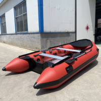 Bateau pneumatique robuste pour 8 personnes, bateau en caoutchouc, bateau de sauvetage gonflable avec plancher en aluminium