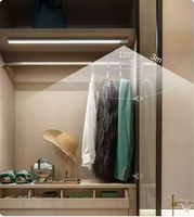 Éclairage intérieur ultra-mince 3 couleurs à intensité variable 5v Usb Rechargeable armoires de cuisine placard armoire Led détecteur de mouvement lumière