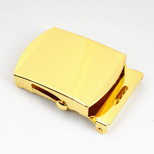 Hebilla de cinturón con tapa abatible deslizante de metal de color dorado de alta calidad al por mayor - Product Image 2
