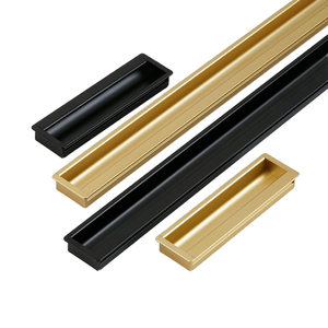 Siyah Gömme Çekme Dolap Kapı Kolu 1000mm Uzun Saplı Dolap Çekmece Kolları Alüminyum Alaşımlı Özel Kapı Kolları - Product Image 5
